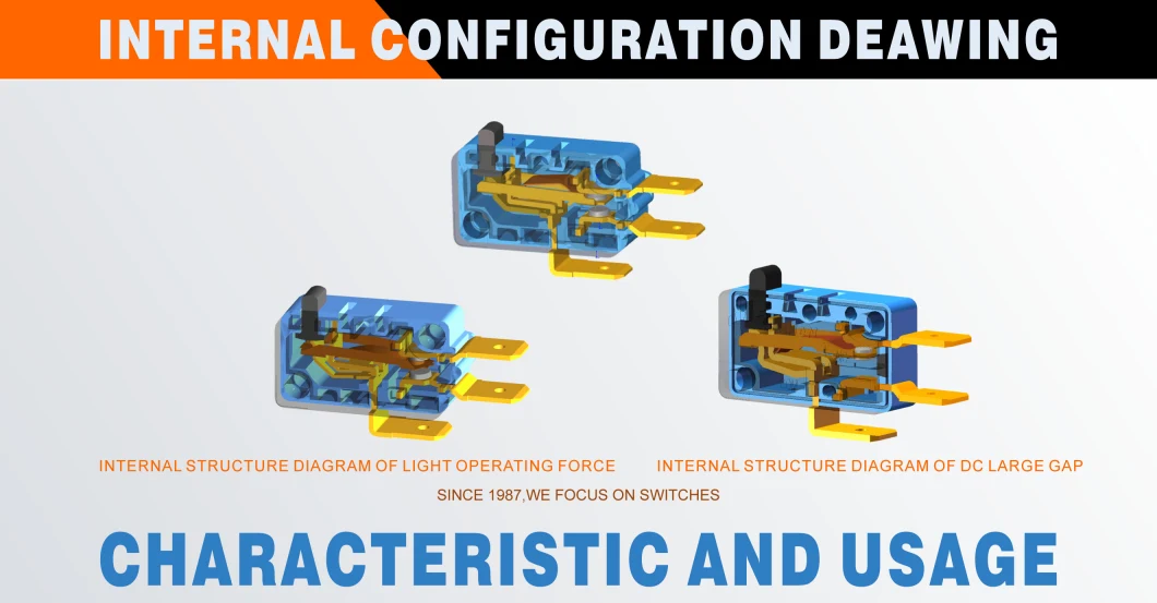 Dongnan Kw3a Single Connection High Temperature Resistant Micro Switch for Auto Parts