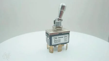 Commutateur d'alimentation de verrouillage de réinitialisation momentané électrique à courant élevé Micro interrupteur à bascule à bouton-poussoir en métal
